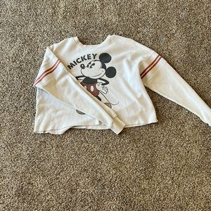 disney cropped mickey mouse cropped top